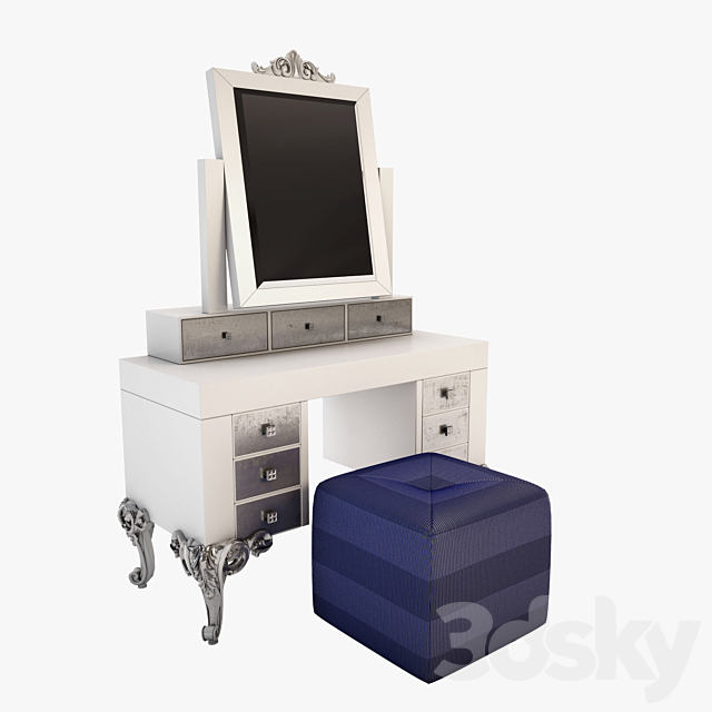 Dressing table and Poof MODENESE 3DSMax File - thumbnail 1