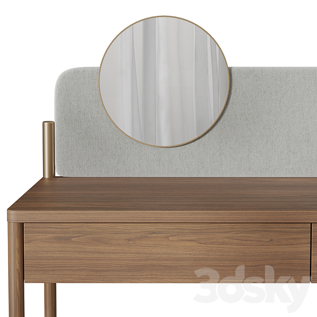 Dressing table Bolzan Flag 3DS Max Model - thumbnail 2