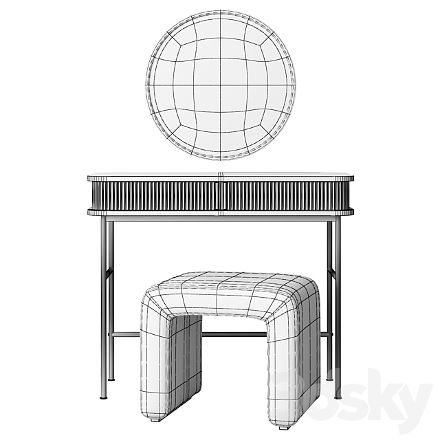 Dressing table by HM 3DS Max Model - thumbnail 4