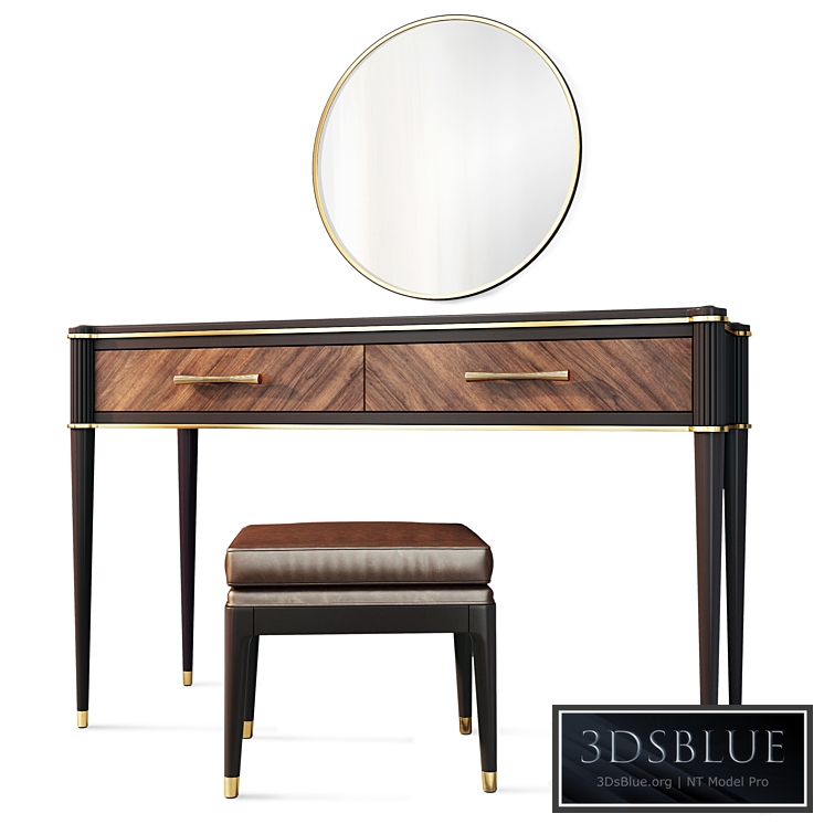 Dressing table \/ console with mirror Venice. Dressing table vanity by Classico Italiano 3DS Max - thumbnail 3