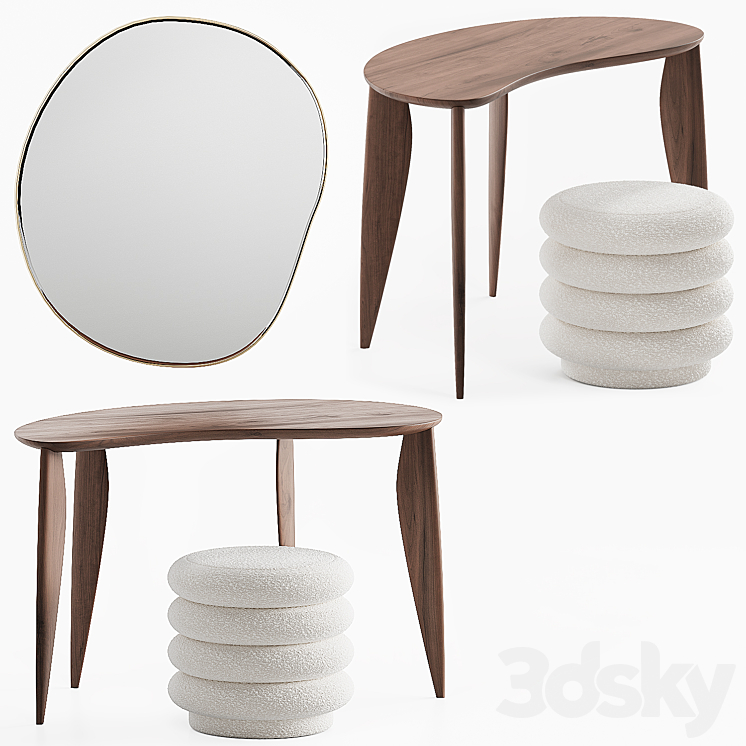 Dressing table Ferm Living 3DS Max Model - thumbnail 1