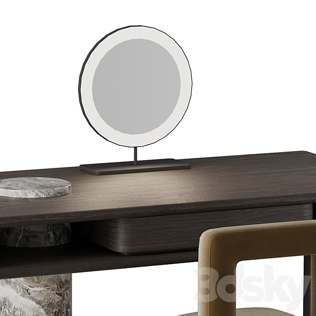 DRESSING TABLE HAMISI CHAIR 3ds Max - thumbnail 2