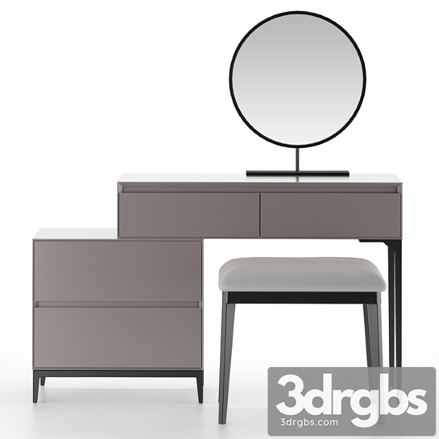 Dressing table homary gray makeup vanity set - thumbnail 1