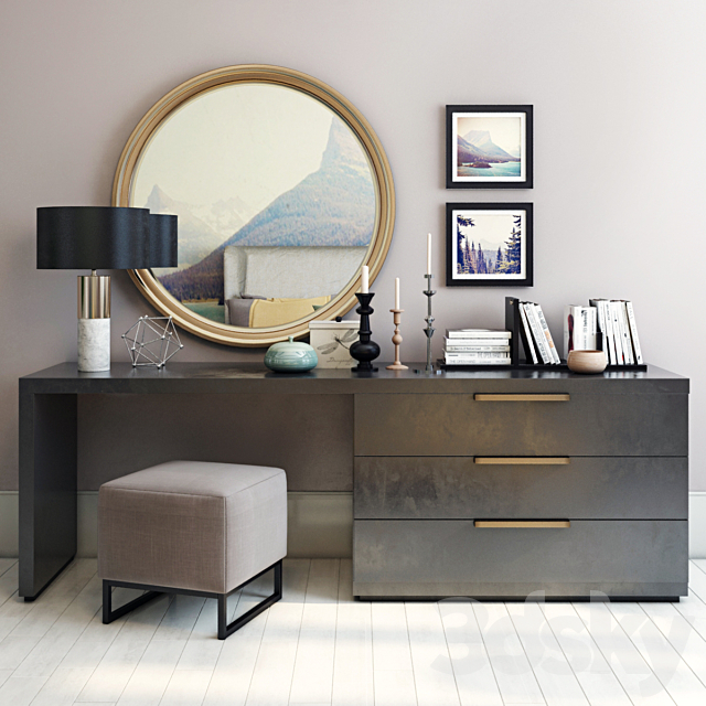 Dressing table in a modern style 3DSMax File - thumbnail 1