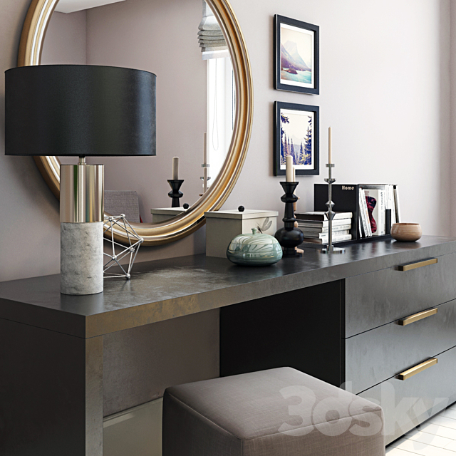 Dressing table in a modern style 3DSMax File - thumbnail 3