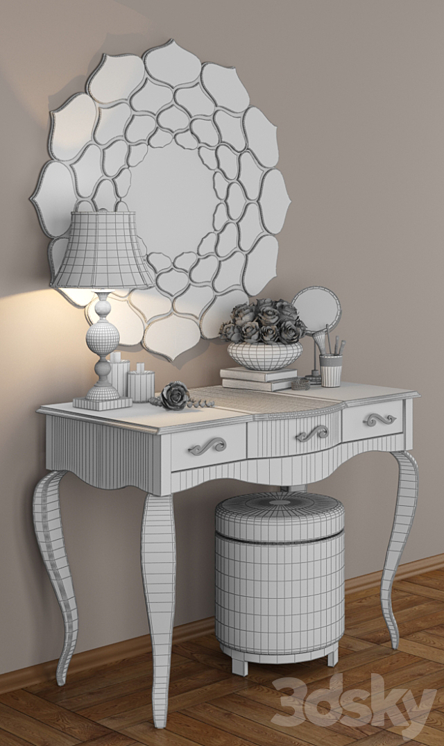 Dressing table Lira from Evanty 3DS Max Model - thumbnail 2