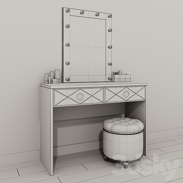 Dressing table Lucido 3DS Max Model - thumbnail 3