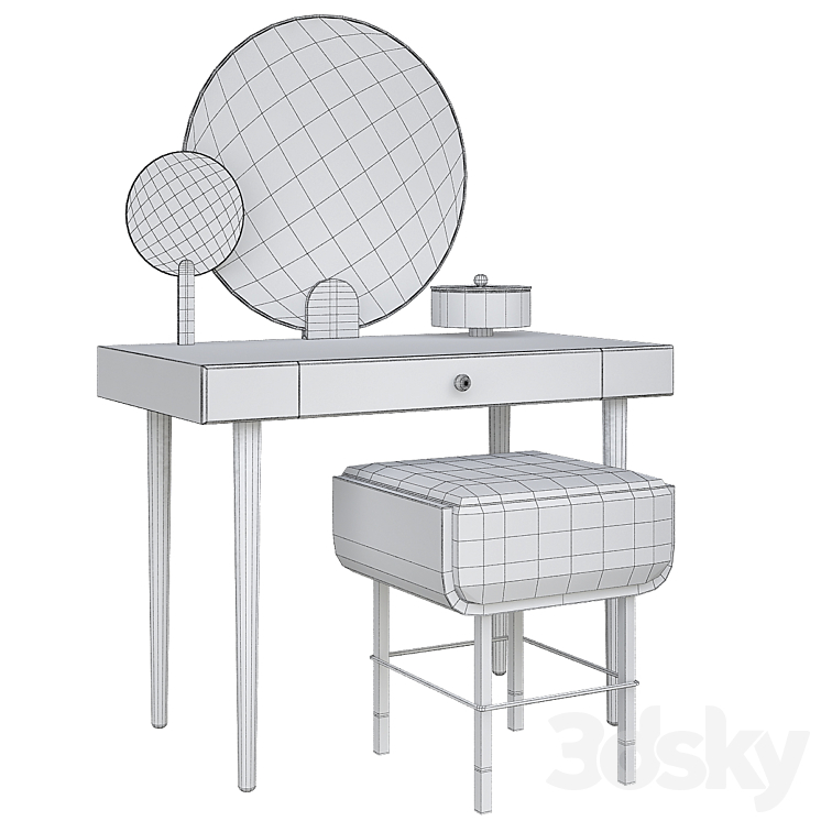 Dressing table Maison Dada launches furniture 3DS Max - thumbnail 2