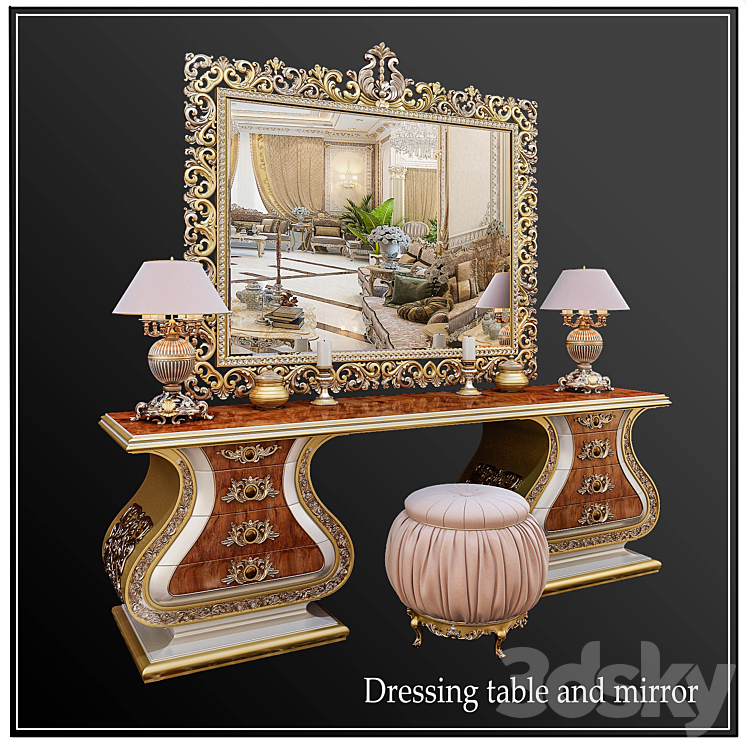 “DRESSING TABLE MIRROR “”PASHA CAPPELLETTI””” 3DS Max - thumbnail 1