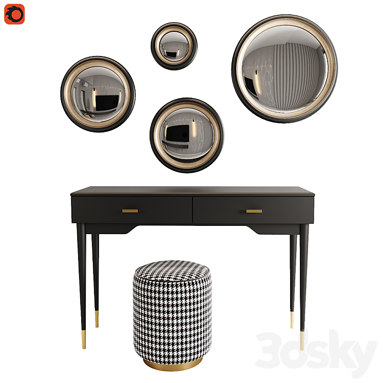 Dressing table NOVANI la redoute 3DS Max - thumbnail 1