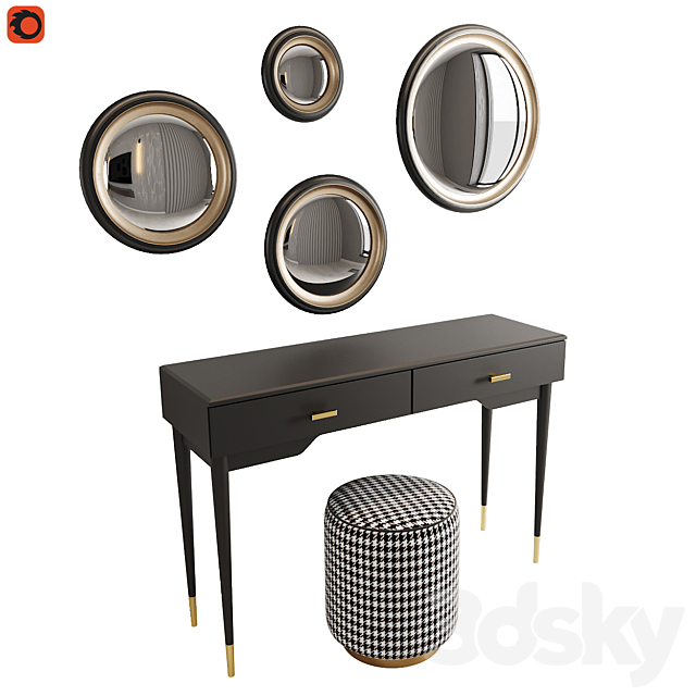 Dressing table NOVANI la redoute 3DSMax File - thumbnail 2