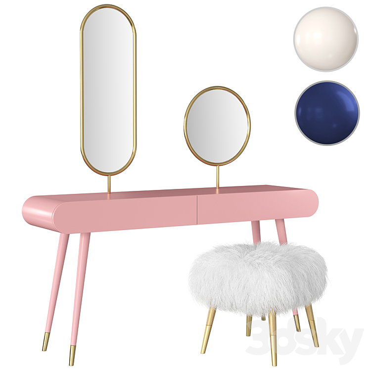 Dressing table Pearl Marshmallow 3DS Max - thumbnail 1