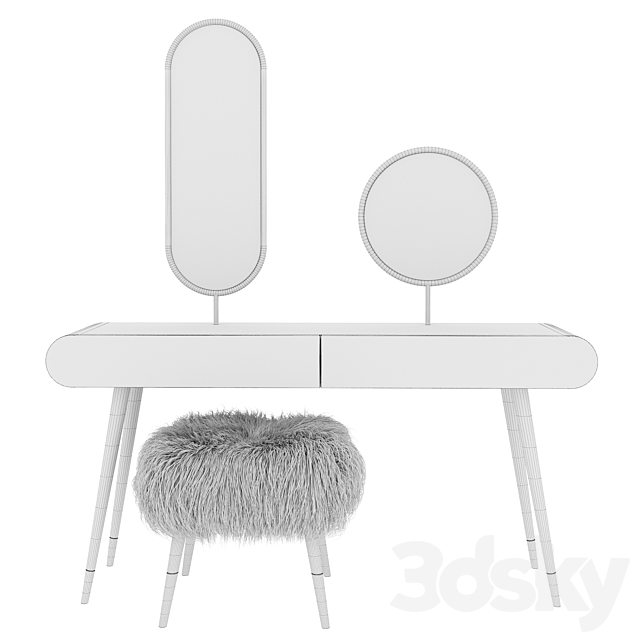 Dressing table Pearl Marshmallow 3DSMax File - thumbnail 5