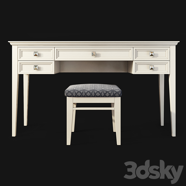 Dressing table RFS Brooklyn. Dressing table by MebelMoscow 3DS Max - thumbnail 2