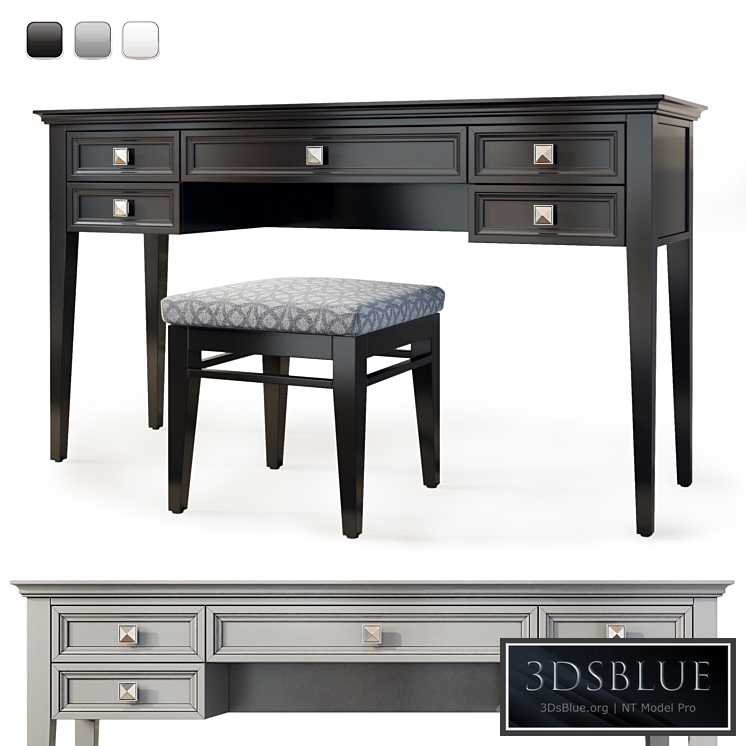 Dressing table RFS Brooklyn. Dressing table by MebelMoscow 3DS Max - thumbnail 3