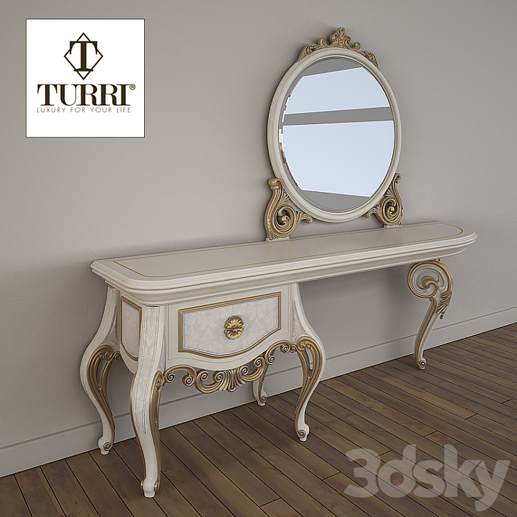 Dressing table Turri Baroque TC153L 3DS Max - thumbnail 1