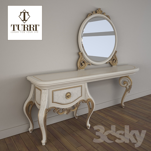 Dressing table Turri Baroque TC153L 3DS Max - thumbnail 3