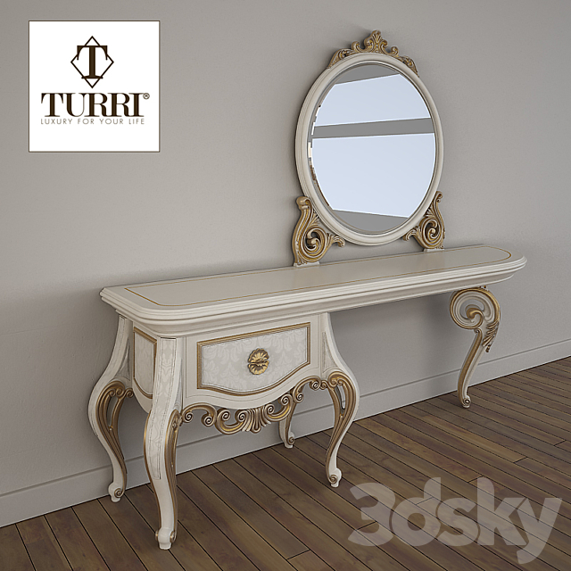 Dressing table Turri Baroque TC153L 3DSMax File - thumbnail 1