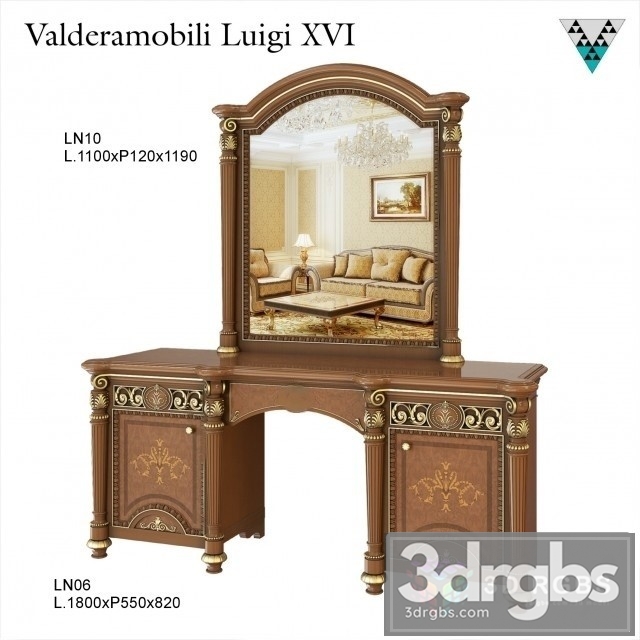 Dressing Table Valderamobili Luigi XVI 3dsmax Download - thumbnail 1