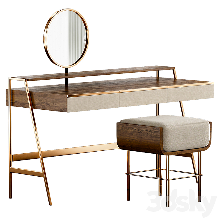 Dressing table VENERE By Gallotti & Radice 3DS Max - thumbnail 1