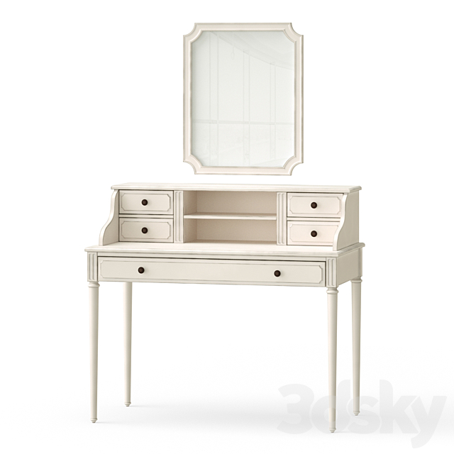 Dressing table with a mirror 3ds Max - thumbnail 1