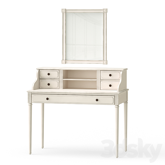 Dressing table with a mirror 3ds Max - thumbnail 2