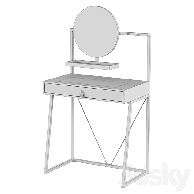 Dressing table with drawer LOU | BUT | Coiffeuse avec tiroir LOU 3DSMax File - thumbnail 3