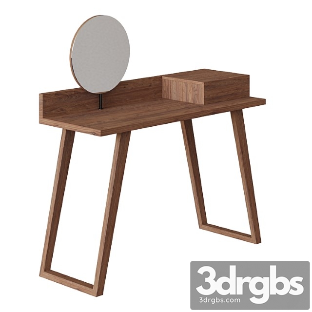 Dressing table with mirror cp1702-dk - thumbnail 1