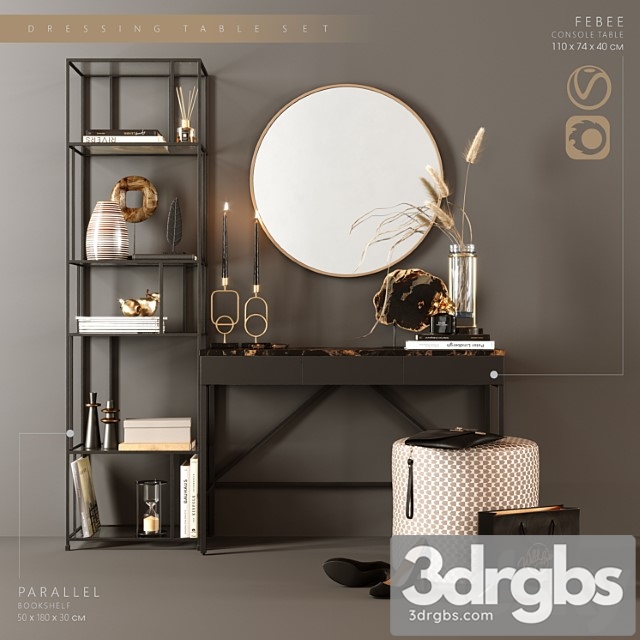 Dressing tableset 2 3dsmax Download - thumbnail 1