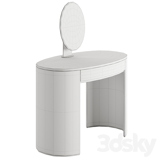 Fendi Asja Lady Desk With Mirror 3ds Max - thumbnail 2