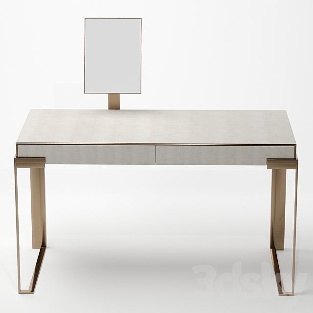 Fendi Aura Lady Desk (Stone Fiddleback Sycamore) 3DSMax File - thumbnail 2