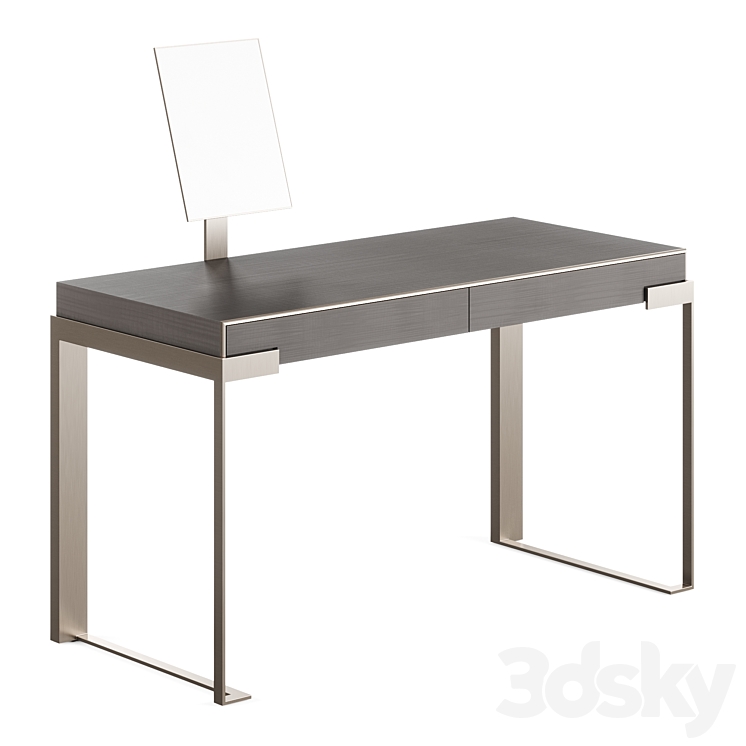 Fendi Aura Lady Desk with Mirror (Charcoal Fiddleback Sycamore) 3DS Max - thumbnail 1