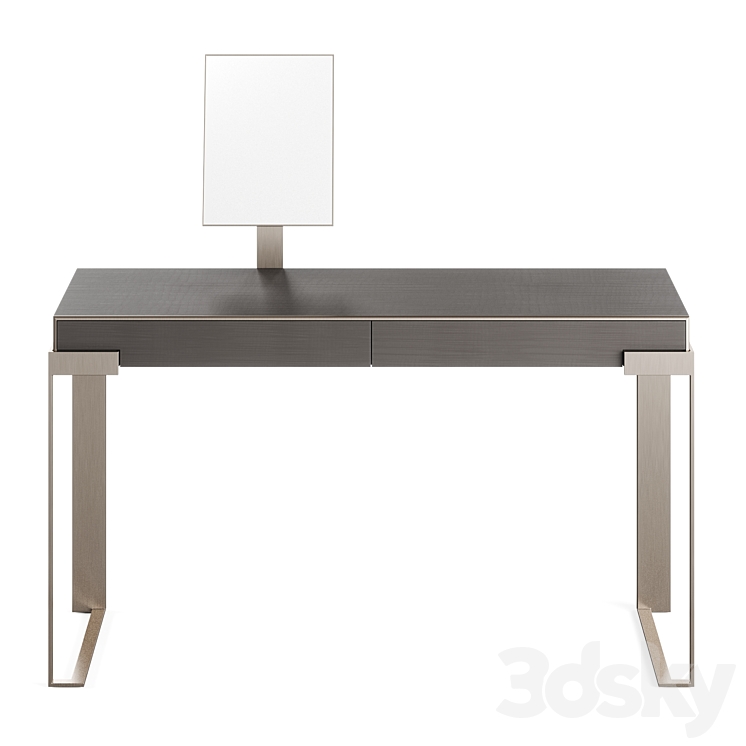 Fendi Aura Lady Desk with Mirror (Charcoal Fiddleback Sycamore) 3DS Max - thumbnail 2