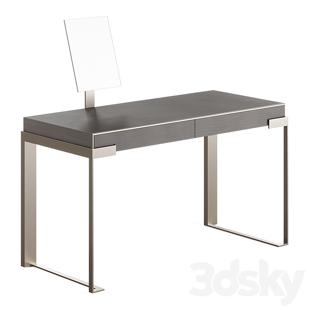 Fendi Aura Lady Desk with Mirror (Charcoal Fiddleback Sycamore) 3DSMax File - thumbnail 1