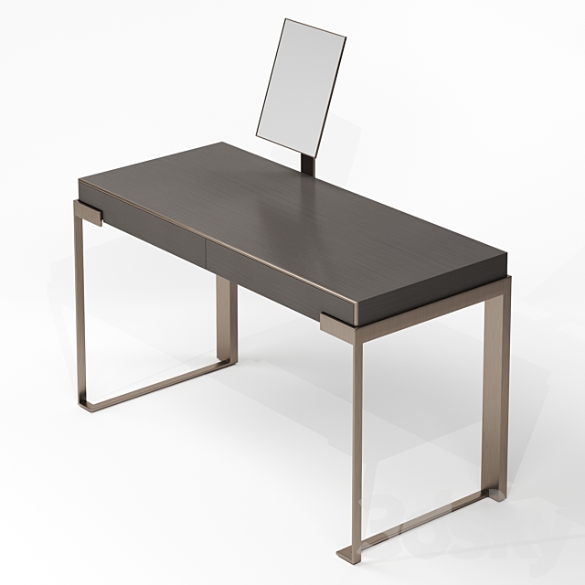 Fendi Aura Lady Desk with Mirror (Charcoal Fiddleback Sycamore) 3DSMax File - thumbnail 3