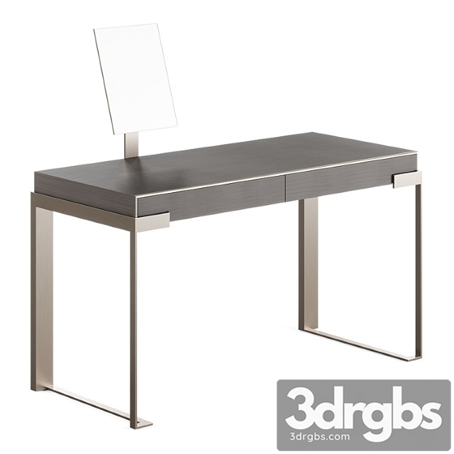 Fendi aura lady desk with mirror (charcoal fiddleback sycamore) - thumbnail 1