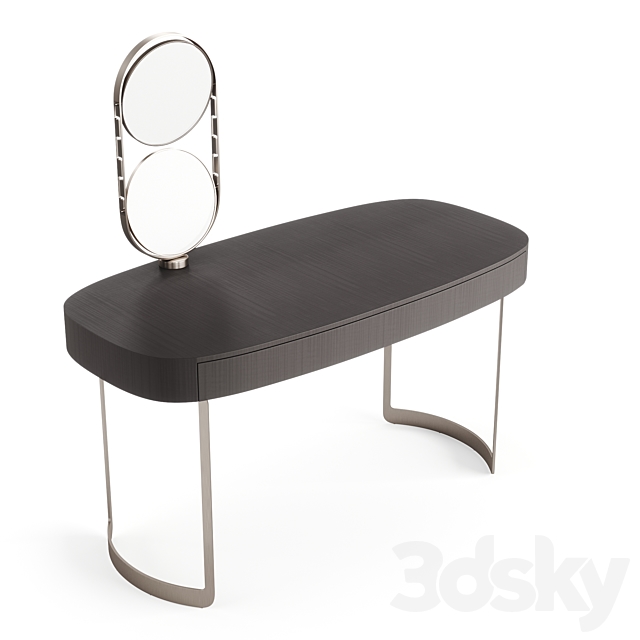 FENDI CASA MOONLIGHT LADY DESK (Charcoal Fiddleback Sycamore) 3DSMax File - thumbnail 4