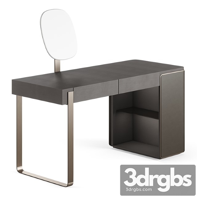 Fendi icon lady desk with mirror (charcoal fiddleback sycamore) - thumbnail 1