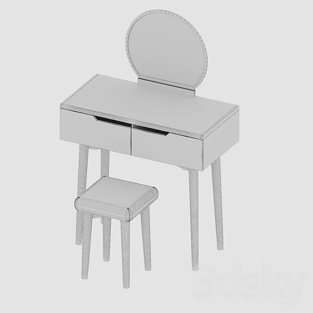 Gaga dressing table 3ds Max - thumbnail 3