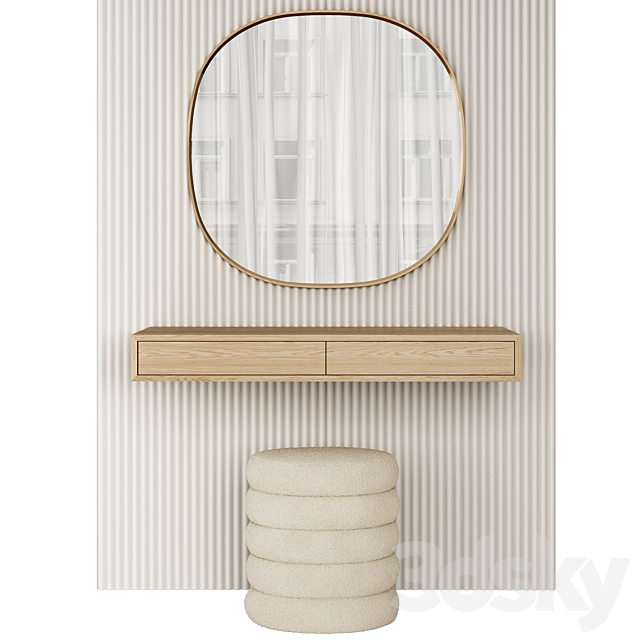 Hanging dressing table 3DS Max Model - thumbnail 2