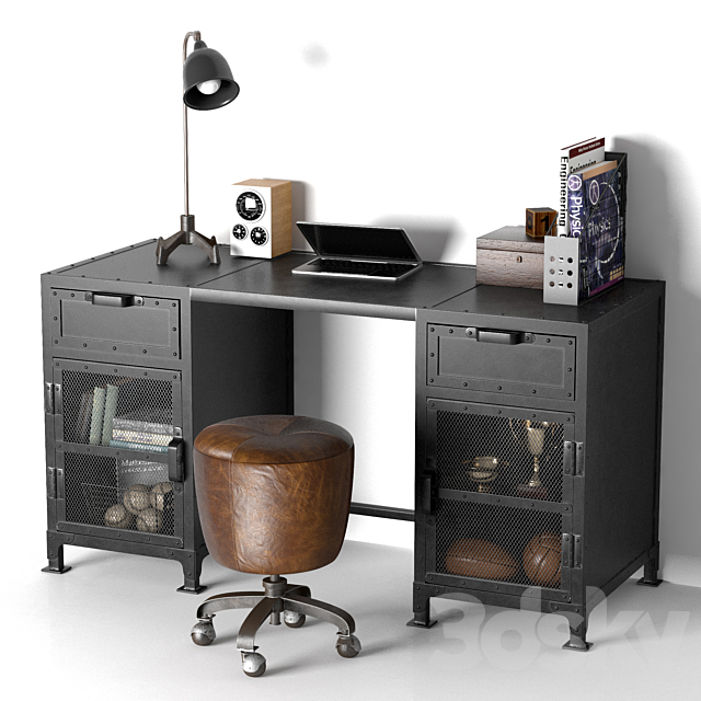 HOPPER STORAGE DESK 3DSMax File - thumbnail 1