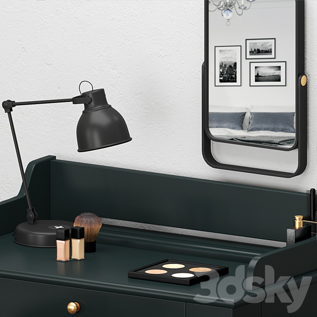 IKEA Dressing Table set 3ds Max - thumbnail 2