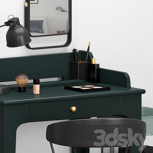 IKEA Dressing Table set 3ds Max - thumbnail 3