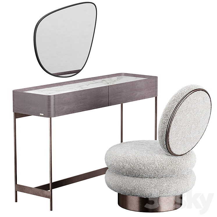 IRIS dressing table Moly Armchair 3DS Max - thumbnail 1