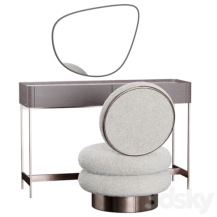 IRIS dressing table Moly Armchair 3DS Max - thumbnail 2