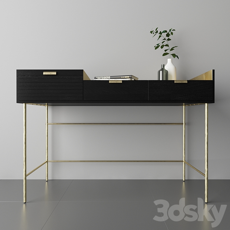 JAGGER Drawer Desk \/ Maisonsdumonde 3DS Max - thumbnail 1