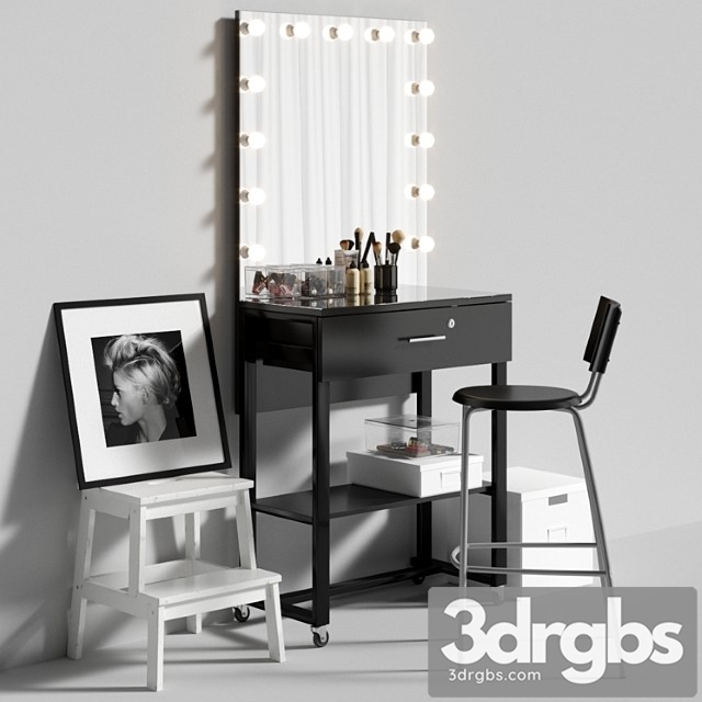 Johny wood dressing table 2 3dsmax Download - thumbnail 1