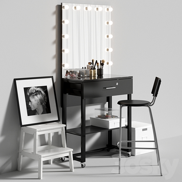 Johny Wood Dressing Table 3DSMax File - thumbnail 1