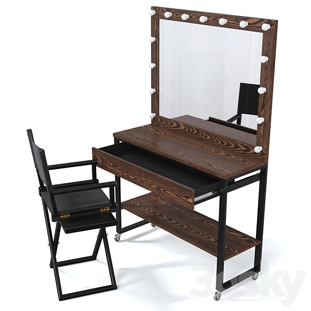 Johny Wood Makeup Artist Table 3ds Max - thumbnail 2