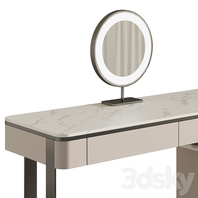 Kelvin Dressing Table with LED Mirror 3ds Max - thumbnail 3